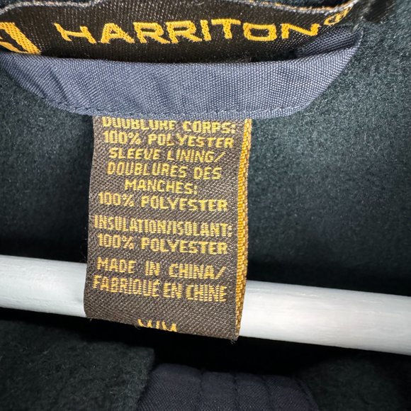 Harriton Jacket Mens Medium Fifty Karats Make Money Not Friends Full Zip Black - Picture 6 of 8